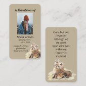 Memorial Memory Card Waterverf Seal Animals Visitekaartje (Voorkant / Achterkant)