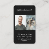 Memorial Memory Kaart Baseball Sport Visitekaartje (Voorkant)