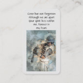 Memorial Memory Kaart Baseball Sport Visitekaartje (Achterkant)