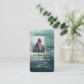 Memorial Memory Kaart Christelijk Cross op een heu Visitekaartje (Staand voorkant)