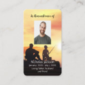 Memorial Memory Kaart Father Son Vist Fisherman Visitekaartje (Voorkant)