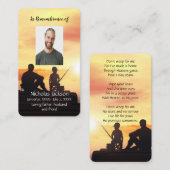 Memorial Memory Kaart Father Son Vist Fisherman Visitekaartje (Voorkant / Achterkant)