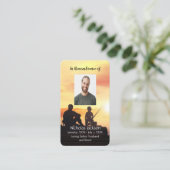 Memorial Memory Kaart Father Son Vist Fisherman Visitekaartje (Staand voorkant)