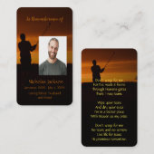 Memorial Memory Kaart Golf Golfer Golfing Visitekaartje (Voorkant / Achterkant)