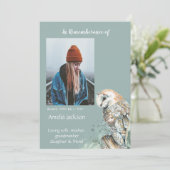 Memorial Memory Kaart Waterverf Barn Owl (Staand voorkant)