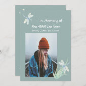 Memorial Memory Kaart Waterverf Dragonfly (Voorkant / Achterkant)