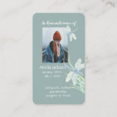 Memorial Memory Kaart Waterverf Dragonfly Visitekaartje (Voorkant)