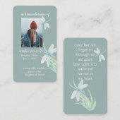 Memorial Memory Kaart Waterverf Dragonfly Visitekaartje (Voorkant / Achterkant)