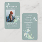 Memorial Memory Kaart Waterverf Dragonfly Visitekaartje (Voorkant / Achterkant)