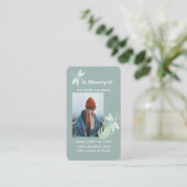 Memorial Memory Kaart Waterverf Dragonfly Visitekaartje (Staand voorkant)