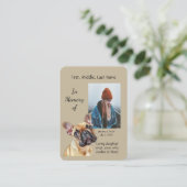 Memorial Memory Kaart Waterverf Franse Bulldog Visitekaartje (Staand voorkant)