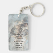 Memorial Memory Keepsake card Baseball Sport Sleutelhanger (achterkant)