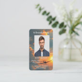 Memorial Memory Pocket Kaart Vliegtuigpiloot Visitekaartje (Staand voorkant)