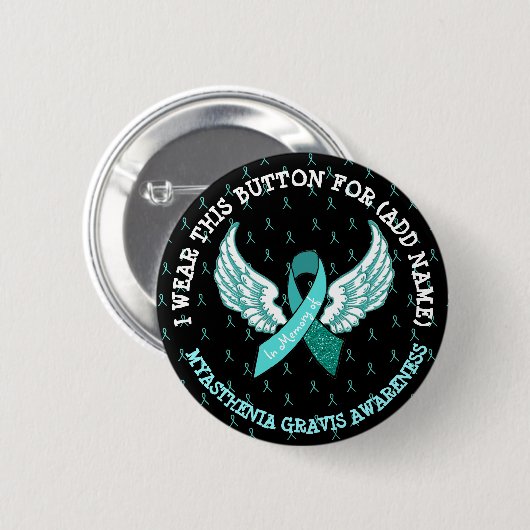 Memorial MG Warrior Awareness Ribbon Button (Voorkant /achterkant)