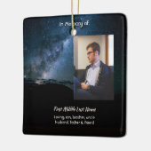Memorial Milky Way Starry Night Sky  Keramisch Ornament (Links)