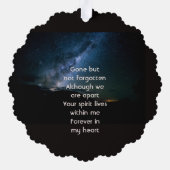 Memorial Milky Way Starry Night Sky  Ornament Kaart (Achterkant)