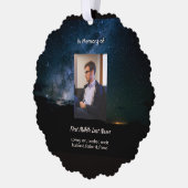 Memorial Milky Way Starry Night Sky  Ornament Kaart (Links)