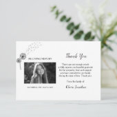 Memorial Minimalism Botanicals Dank u kaart (Staand voorkant)