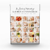 Memorial minimalist Modern Simple 25 Collage Fotoblokken (Voorkant)