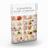 Memorial minimalist Modern Simple 25 Collage Fotoblokken (Links)