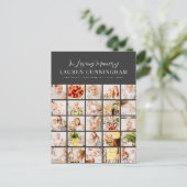 Memorial minimalist Modern Simple 25 Photo Collage Briefkaart (Staand voorkant)