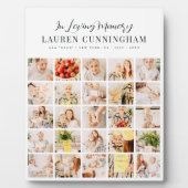 Memorial minimalist Modern Simple 25 Photo Collage Fotoplaat (Voorkant)