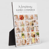 Memorial minimalist Modern Simple 25 Photo Collage Fotoplaat (Zijkant)