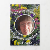 Memorial Mixed Floral fotogedicht Drieluik Aankondiging (Cover)