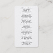 Memorial Modern 3 Foto Funeral Prayer Bladwijzer Visitekaartje (Achterkant)