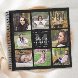 Memorial Modern 8 Photo Budget Funeral GuestBook Notitieboek