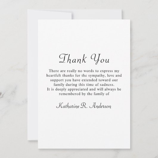 Memorial Modern 9 Fotocollage Sympathie Keepslag Bedankkaart (Achterkant)