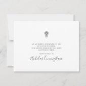 Memorial Modern  Cross Bedankkaart (Voorkant)