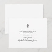 Memorial Modern Cross Bedankkaart (Voorkant / Achterkant)