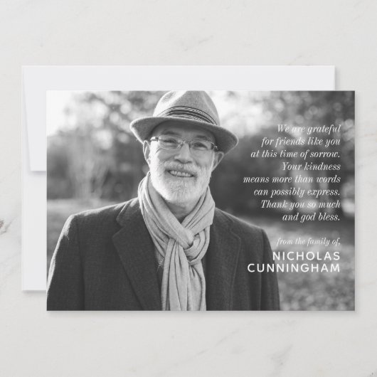 Memorial Modern Elegant Custom Photo and Message (Voorkant)