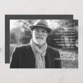 Memorial Modern Elegant Custom Photo and Message (Voorkant / Achterkant)