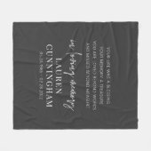 Memorial Modern Elegant Simple Chic Fleece Deken (Voorkant (Horizontaal))