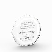 Memorial Modern Elegant Simple Chic Fotoblokken (Links)