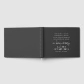 Memorial Modern Elegant Simple Chic Gastenboek (Volledig)