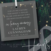 Memorial Modern Elegant Simple Chic Glas Ornament