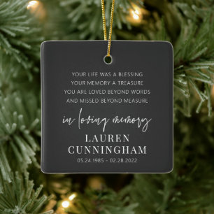 Memorial Modern Elegant Simple Chic Keramisch Ornament