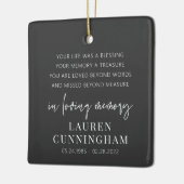 Memorial Modern Elegant Simple Chic Keramisch Ornament (Links)