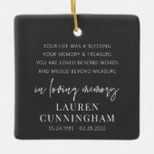 Memorial Modern Elegant Simple Chic Keramisch Ornament (Voorkant)