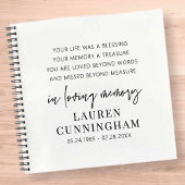 Memorial Modern Elegant Simple Chic Notitieboek