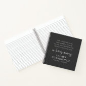 Memorial Modern Elegant Simple Chic Notitieboek (Binnen)
