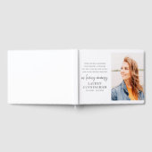 Memorial Modern Elegant Simple Chic Photo Gastenboek (Volledig)