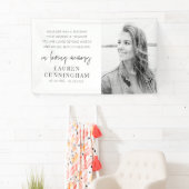 Memorial Modern Elegant Simple Chic Photo Spandoek (Insitu)