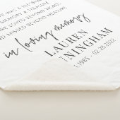 Memorial Modern Elegant Simple Chic Sherpa Deken (3/4)