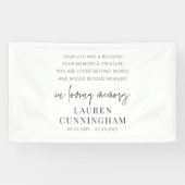 Memorial Modern Elegant Simple Chic Spandoek (Horizontaal)