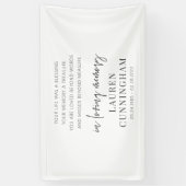 Memorial Modern Elegant Simple Chic Spandoek (Verticaal)