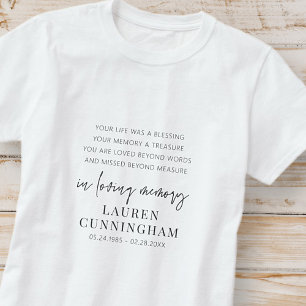 Memorial Modern Elegant Simple Chic T-shirt